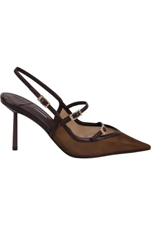 LE SILLA Skor, Dam, 40 EU, Läder, Mesh Trim Slingback Stiletto Pumps