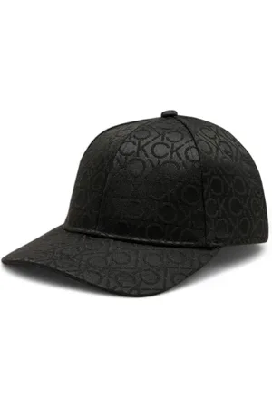 Calvin Klein Accessoarer, Dam, ONE Size, Polyester, Svart Enkel Spänne Keps