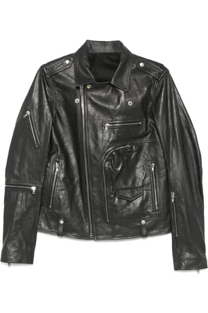 Rick Owens Jacka, Herr, L, Läder, Bauhaus Läder Bikerjacka