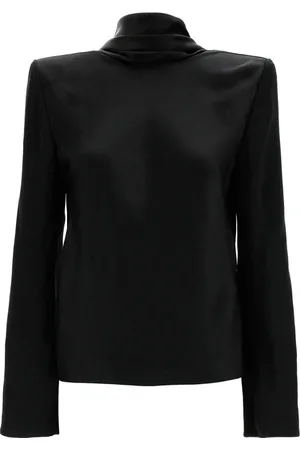 Saint Laurent Topp, Dam, M, Svart Topp med Öppen Rygg