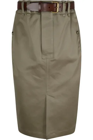 Saint Laurent Kjol, Dam, M, Bomull, Saharienne Midikjol