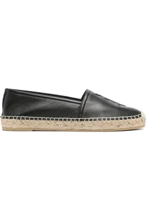 Saint Laurent Skor, Dam, 36 EU, Läder, Svarta Kalv Espadrillos
