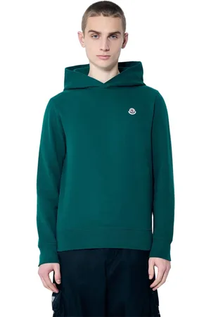 Moncler Sweatshirts & Hoodies, Herr, S, Bomull, Bomullsfleece Huvtröja