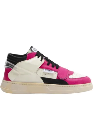 RUN OF Skor, Dam, 36 EU, Läder, Rosa lädersneakers med Memory Gel