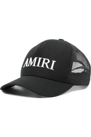 AMIRI Accessoarer, Herr, ONE Size, Bomull, Svart Mesh Panel Broderad Logga Hat