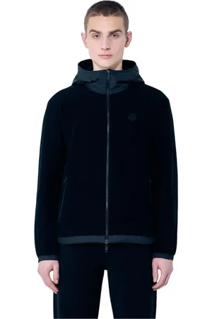 Moncler Sweatshirts & Hoodies, Herr, L, Polyester, Hooded Fleece Zip-Up Cardigan