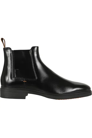 santoni Skor, Herr, 44 1/2 EU, Läder, Svarta Bekväma Skor