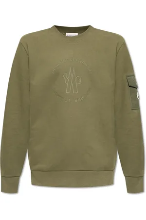 Moncler Sweatshirts & Hoodies, Herr, M, Bomull, Logotyp Sweatshirt