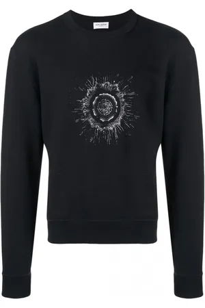 Saint Laurent Sweatshirts & Hoodies, Herr, S, Bomull, Logo Cotton Sweatshirt