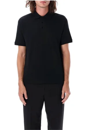 Saint Laurent Topp, Herr, M, Bomull, Svart Pikétröja i Polo-modell