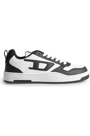 Diesel Skor, Herr, 42 EU, Läder, Vita Läder Låga Sneakers
