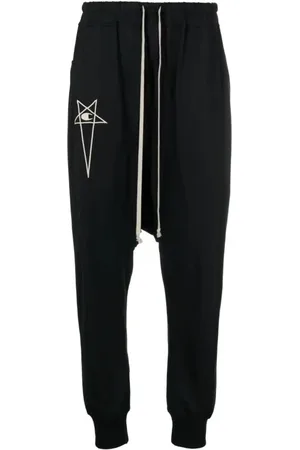 Rick Owens Byxor, Dam, M, Bomull, Champion Prisoner Byxor med Dragsko
