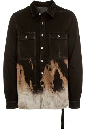 Rick Owens Jacka, Herr, L, Denim, Denim Overskjorta med Knäppning