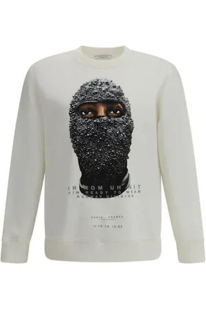 Ih Nom Uh Nit Sweatshirts & Hoodies, Herr, L, Bomull, Sweatshirt med broderat masktryck