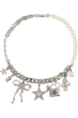 Marc Jacobs Accessoarer, Dam, ONE Size, Silver Katt Halsband - Metall - Mässing