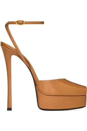 Saint Laurent Skor, Dam, 38 EU, Läder, La Scandale Platform Sandaler