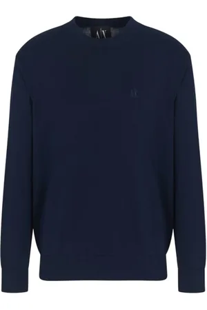 Armani Exchange Stickade tröjor & koftor, Herr, M, Elegant Svart Tröja