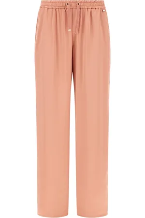HERNO Byxor, Dam, S, Polyester, Rosa Elastiska Byxor Rakt Ben