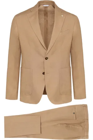 Manuel Ritz Kostym, Herr, L, Slim Fit Kamel Klänning Jacka