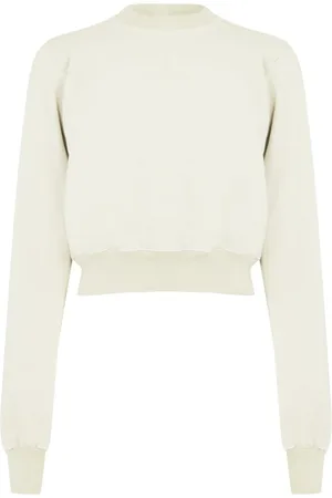 Rick Owens Sweatshirts & Hoodies, Dam, M, Bomull, Pearl Cropped Sweatshirt