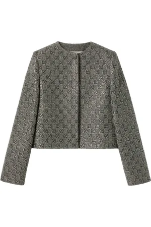Gucci Jacka, Dam, S, Ash Grey Knappjacka