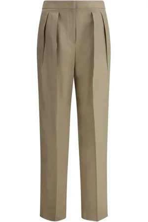 Giorgio Armani Byxor, Dam, S, Silk Shantung Veckade Byxor