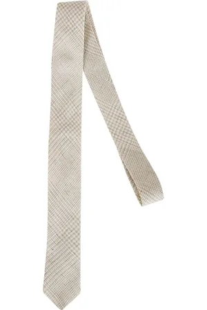ELEVENTY Accessoarer, Herr, ONE Size, Linne, Ull Linne Siden Prins av Wales Slips