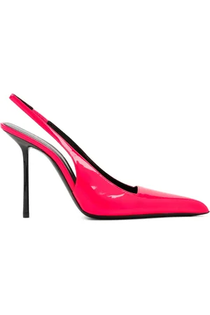 Saint Laurent Skor, Dam, 38 EU, Läder, Rosa & Lila Ankelstövlar