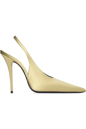 Saint Laurent Skor, Dam, 40 EU, Läder, Eleganta Slingback Pumps