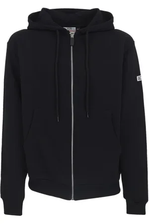 GCDS Sweatshirts & Hoodies, Herr, S, Bomull, Svart Bomullshoodie med Logodetalj