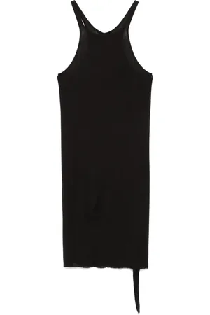 Rick Owens Klänning, Dam, M, Bomull, Svart Midiklänning med Racerback