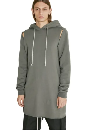 Rick Owens Sweatshirts & Hoodies, Herr, S, Bomull, Distressed Cape Sleeve Hoodie