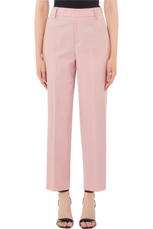 Liu Jo Byxor, Dam, L, Rosa Cropped Byxor med Elastisk Midja