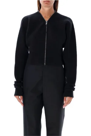 Rick Owens Stickade tröjor & koftor, Dam, L, Batwing Klaus Zip Cardigan