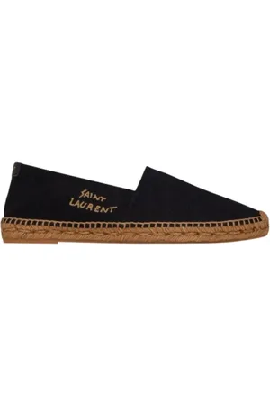 Saint Laurent Skor, Dam, 35 EU, Bomull, Broderade espadriller i canvas