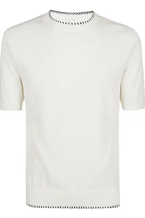 ELEVENTY Stickade tröjor & koftor, Herr, XL, Bomull, Bomull och ull rundhalsad tröja