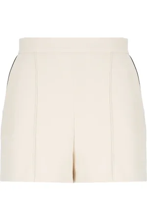 Elisabetta Franchi Shorts, Dam, M, Ivory Shorts med Fickor och Dragkedja