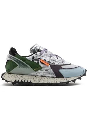 RUN OF Skor, Dam, 37 EU, Läder, Flerfärgade lädersneakers med Memory Gel-sula