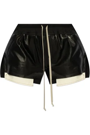 Rick Owens Shorts, Dam, S, Läder, Leather Shorts Fog