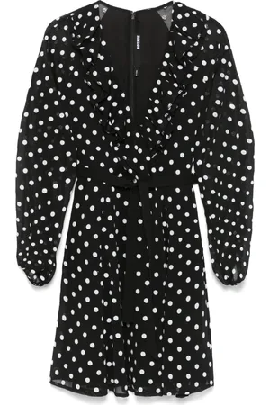 ROTATE Klänning, Dam, S, Polyester, Svart Mini Klänning med Puffärm