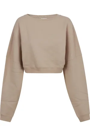 Saint Laurent Sweatshirts & Hoodies, Dam, L, Bomull, Cropped Sweatshirt
