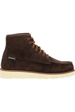 SEBAGO Skor, Herr, 41 EU, Mocka, Brun mockasko med sicksack-sömmar