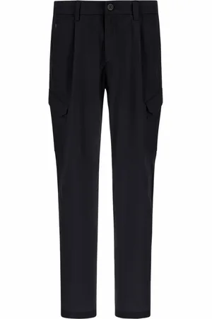 HERNO Byxor, Herr, XL, Nylon, Svarta Cargo Byxor Snygg Passform