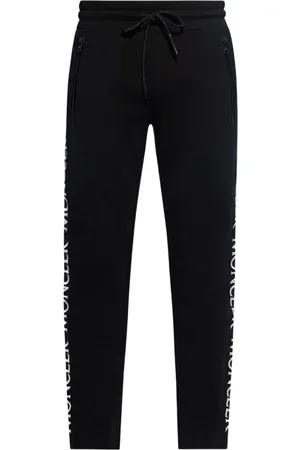 Moncler Byxor, Herr, M, Bomull, Logo-broderade Sweatpants
