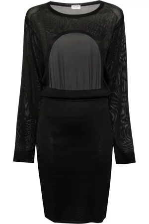 Saint Laurent Klänning, Dam, M, Open-Back Stickad Klänning