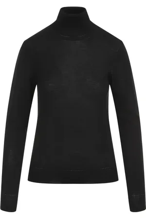 Saint Laurent Stickade tröjor & koftor, Dam, M, Polo Krage Tröja