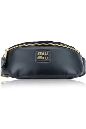 Miu Miu Väska, Dam, ONE Size, Läder, Läder Midjeväska med Dragkedja