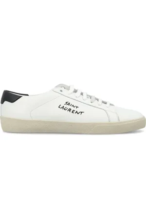 Saint Laurent Skor, Herr, 42 EU, Vita Sneakers SL Signa Low Top