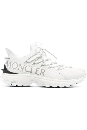Moncler Skor, Herr, 41 1/2 EU, Vita Ripstop Sneakers med låg profil