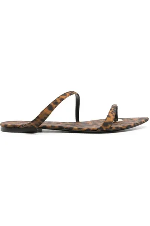 Saint Laurent Skor, Dam, 36 EU, Läder, Sandaler med leopardtryck